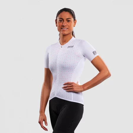 00981þMAILLOT FEMME EKOI PERF POLKA DOTS Blanc