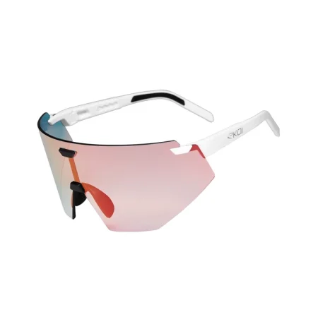 01671þLUNETTES EKOI RACING AEROLITE Blanc Silver PH Light Red Cat1-3