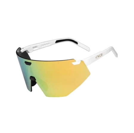 01673þLUNETTES EKOI RACING AEROLITE Blanc Gold REVO Cat3