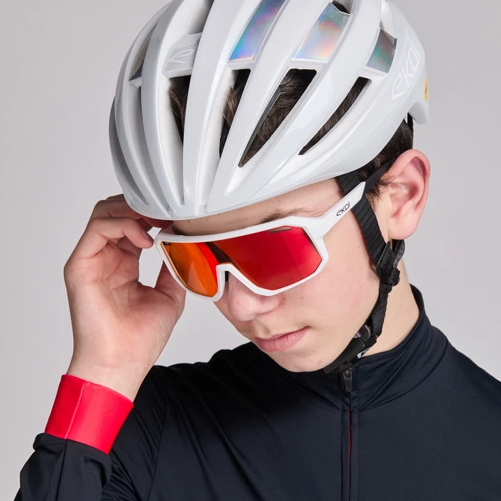 LUNETTES ENFANT EKOI KIDS BLANCHES REVO ROUGE – Image 2