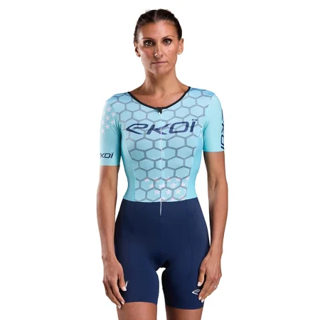 01949þCOMBINAISON TRIATHLON FEMME EKOI RACING GRAPHENE Bleu