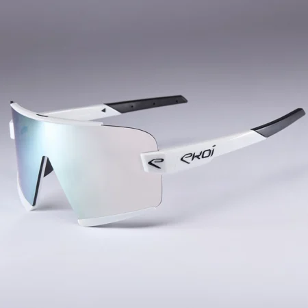 02070þLunettes EKOI Racing OTTIMO Blanche Revo bleu Cat3