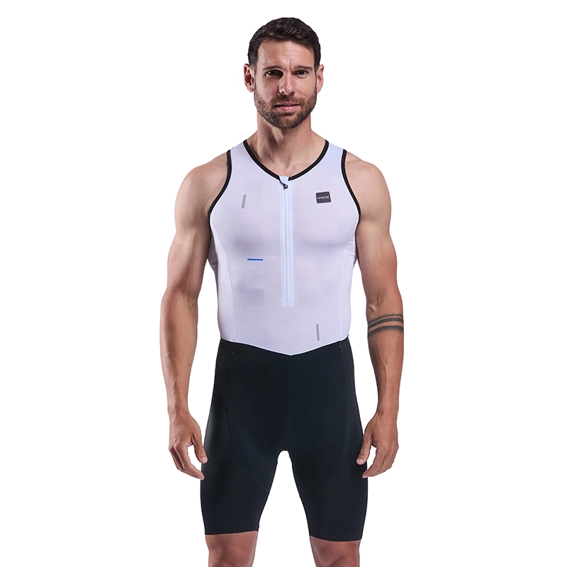 02298þCOMBINAISON TRIATHLON EKOI PERF COBBLE SANS MANCHE Blanc