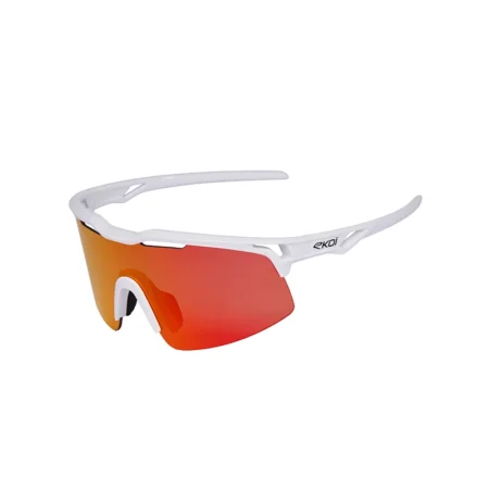 02488þLUNETTES EKOI STRADA HF Blanc Revo rouge Cat3